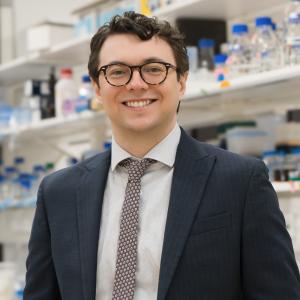 Darrin Schultz, assistant professor, in his lab.